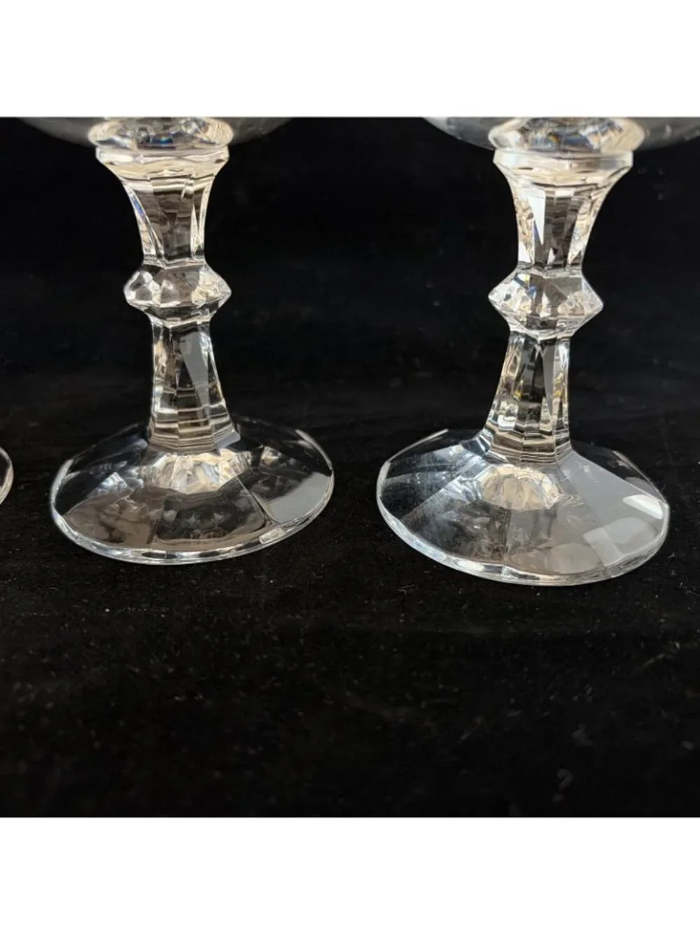 Nachtmann Germany Cut Crystal Wine Goblets Set of 4 6.25